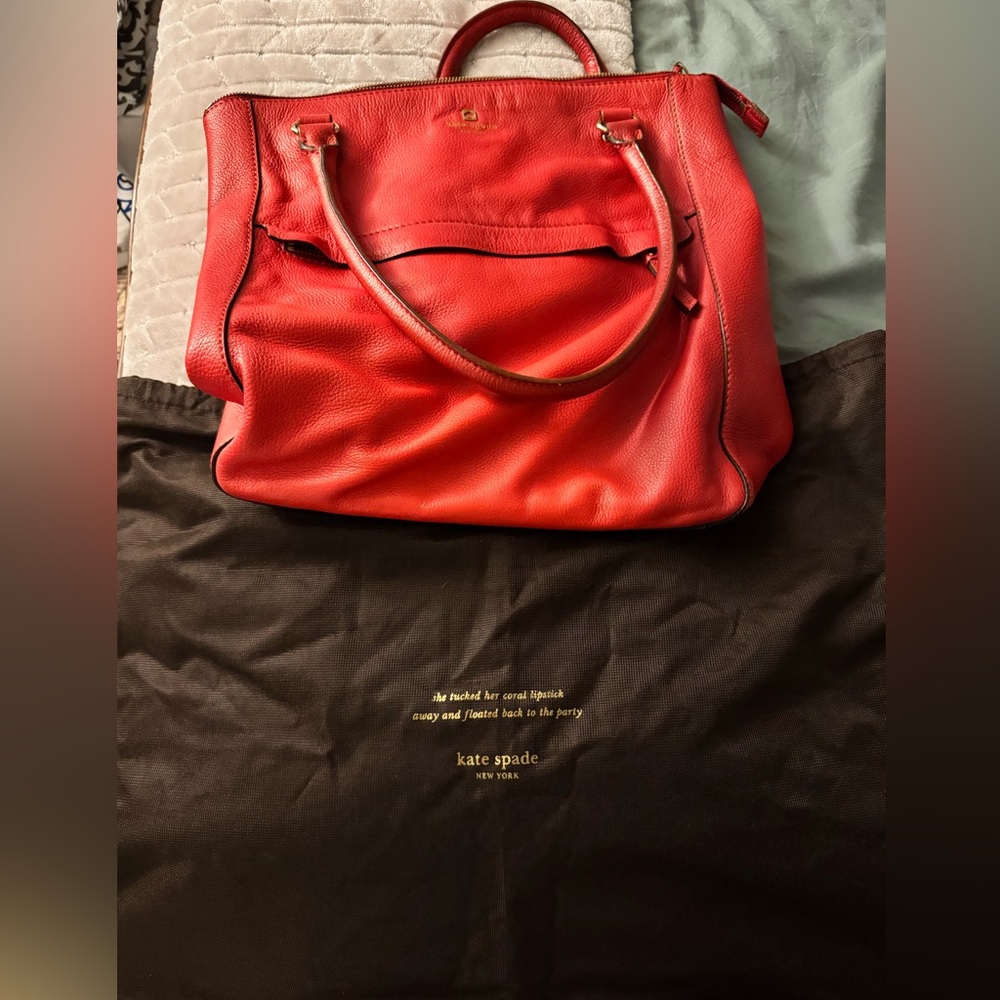 Kate Spade Vibrant Red Leather Handbag ❤️